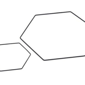 metallhexagon-schwarz-25-30-40cm-vergleich
