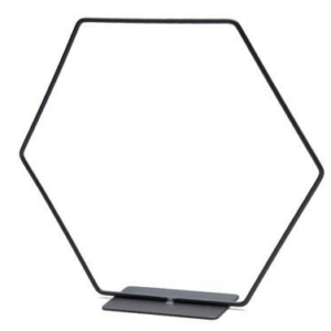 metallhexagon-stehend-schwarz-25-30-40cm