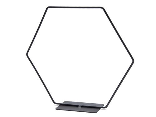 metallhexagon-stehend-schwarz-25-30-40cm